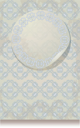 vintage leaflet paper with a geometrical pattern blue,eps10のイラスト素材