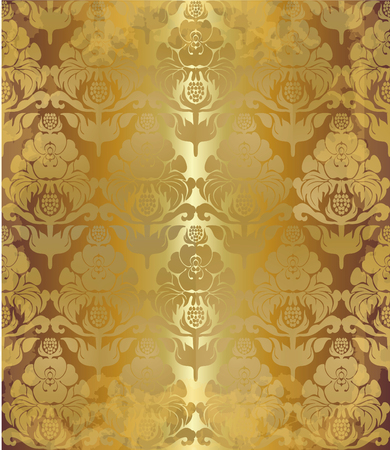 vintage old floral spotty backgroundのイラスト素材