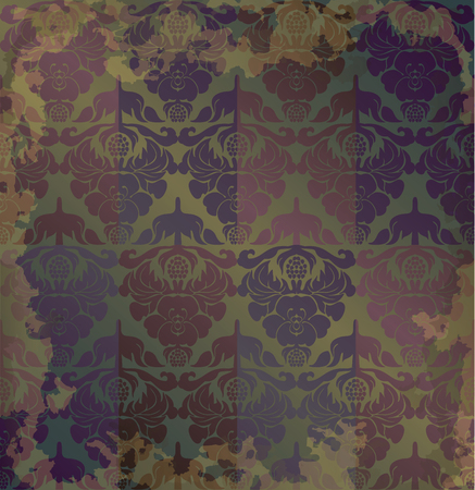 vintage old floral shabby backgroundのイラスト素材