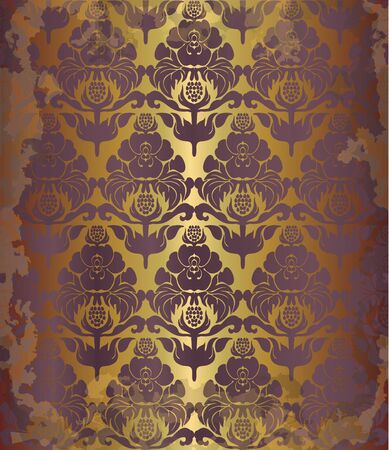 vintage old floral  background, eps10のイラスト素材