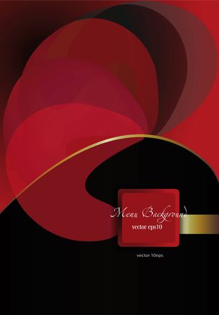 abstract red black composition , flowing formsのイラスト素材