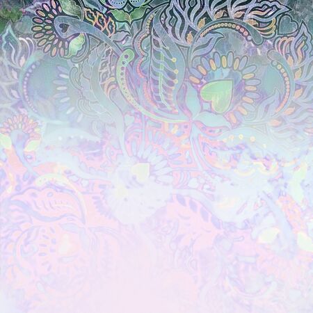 abstract floral shabby pink and blue  surfaceの写真素材