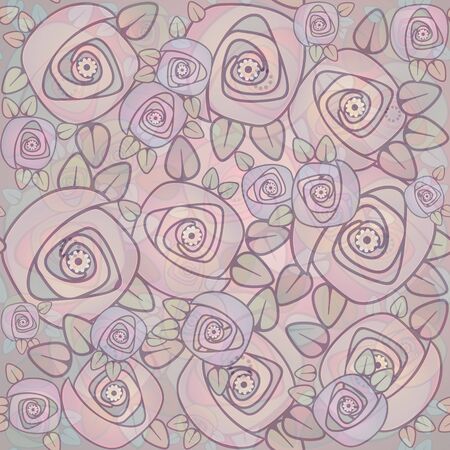 simple seamless pattern stylized resesのイラスト素材