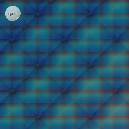 abstract geometric construction, blue and green squaresのイラスト素材