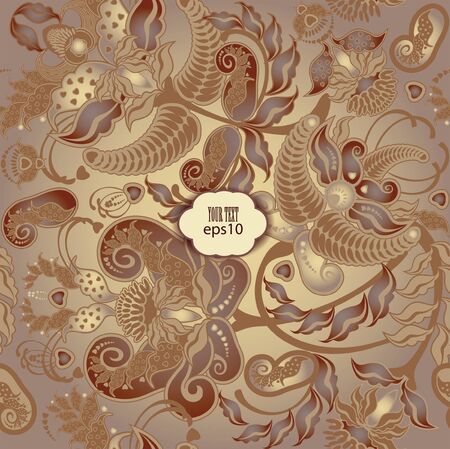 pale beige floral seamless pattern pastel coloredのイラスト素材