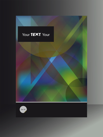 cover booklet abstract green geometrical backgroundのイラスト素材