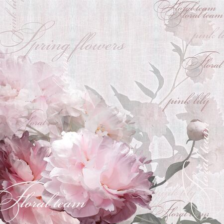 floral design peoniesの写真素材