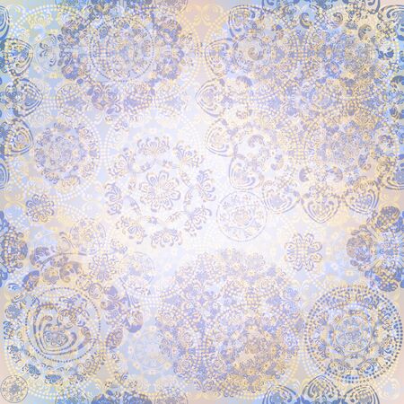 vintage shabby frame floral backgroundの写真素材