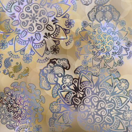 floral design on  web background coloredの写真素材