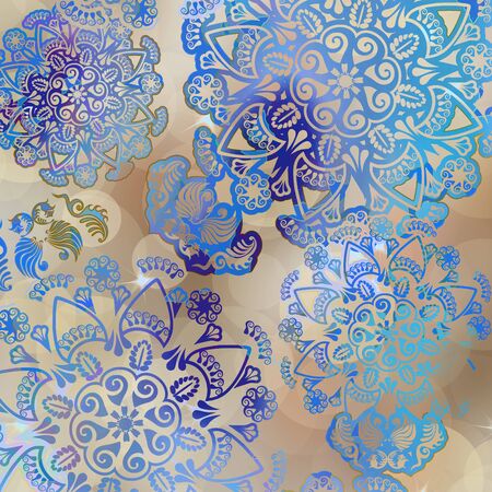 floral design on  web background coloredの写真素材