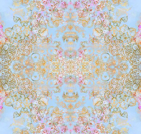 pastel floral design on blurred backgroundの写真素材