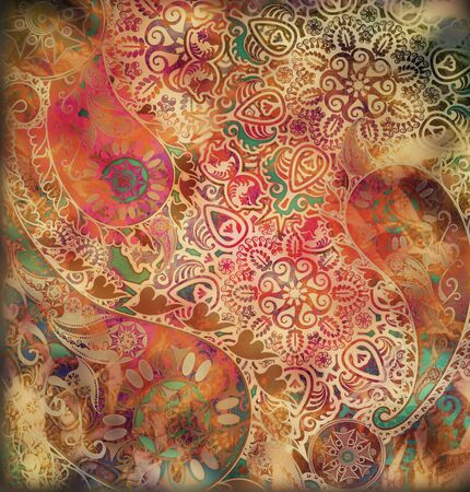 floral design on spotted backgroundの写真素材