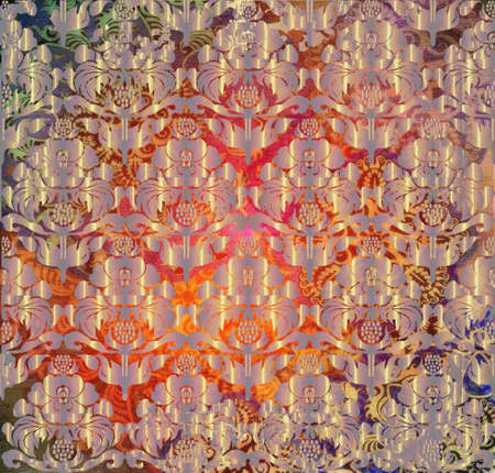 floral design on spotted backgroundの写真素材
