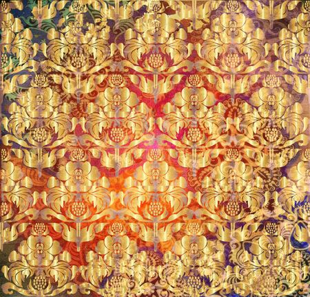 floral design on spotted backgroundの写真素材
