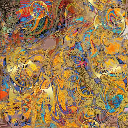 abstract motley twisted shapes backgroundの写真素材