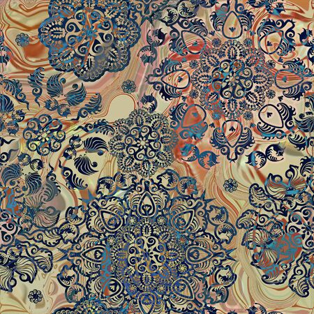 stylized flowers lace  backgroundの写真素材