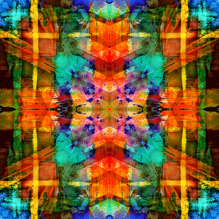 abstract geometrical radial backgroun rainbowの写真素材