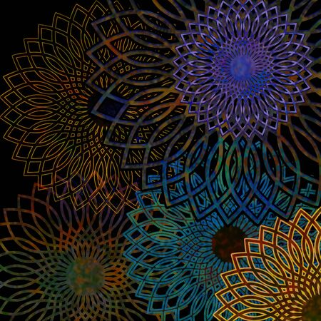 abstract colored geometrical shapes の写真素材