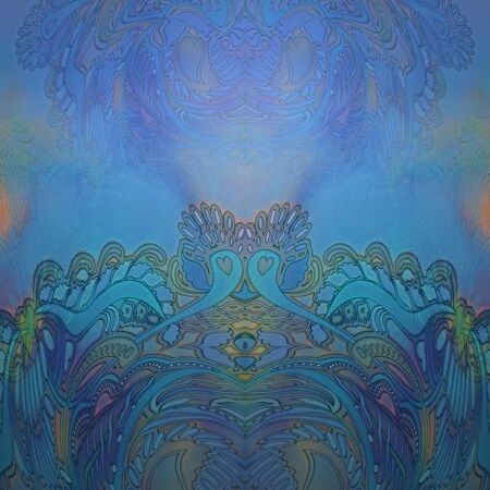 grainy, abstract ornament on dark backgroundの写真素材