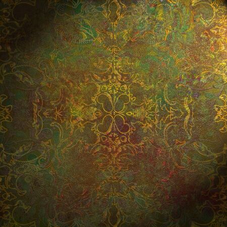  floral pattern on blue backgroundの写真素材