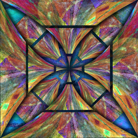 abstract geometrical shabby colored backgroundの写真素材