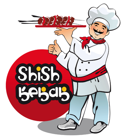 shish kebab cook, east kitchen characterのイラスト素材