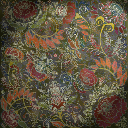 floral design on dark backlgroundの写真素材