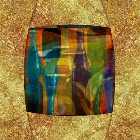 abstract design, wine bottlesの写真素材