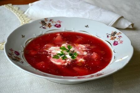 beet soup in a Cup