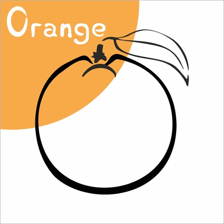 orange, fruit, vegetable,  black and white, sketch, juice, label, citrusのイラスト素材
