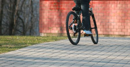 boy on bicycleの写真素材