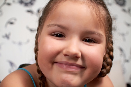 A smiling little girl.の写真素材