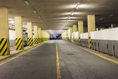Empty Entrance of Car Park Garage for designの写真素材