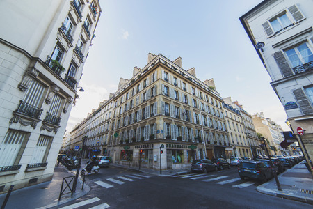 Paris, France; October, 22 2017: General view from the Paris Streets where is the most visited city in the worldのeditorial素材