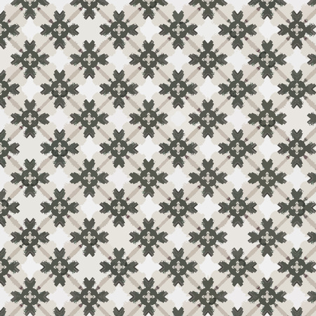 Oriental tile shaped seamless pattern with fresh colors illustration.