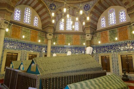 Istanbul, Turkey; December 29, 2017: Tomb of Suleiman the Magnificent, Lawgiver. Who is the most...