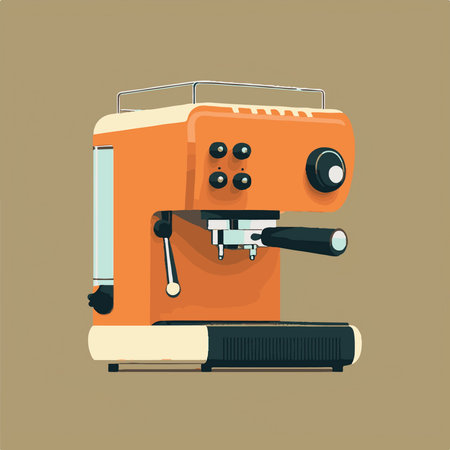 Retro coffee machine. Vector illustration of a retro coffee maker.の素材