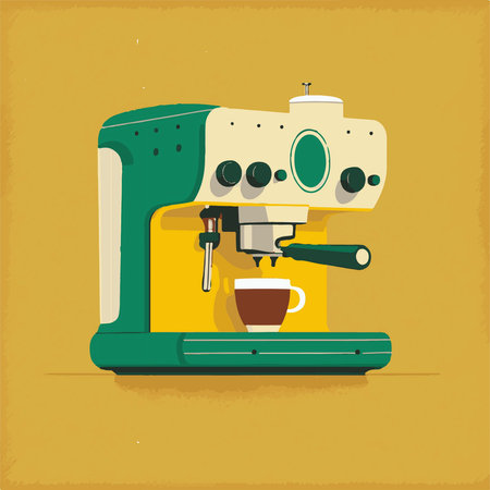 Coffee machine. Flat style vector illustration. Eps 10.の素材