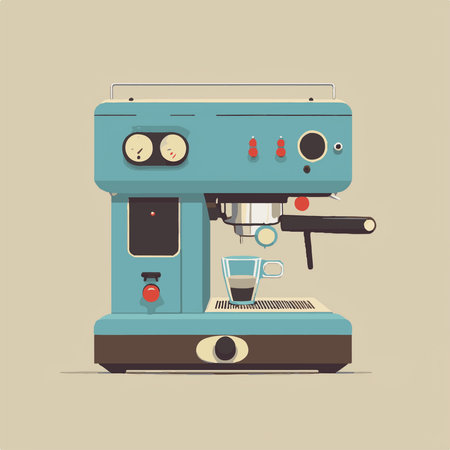 Coffee machine. illustration in flat style.の素材