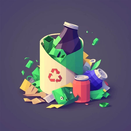 Recycle concept items with copy spaceの素材