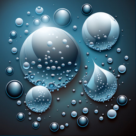 Water droplets view thirsty conceptの素材