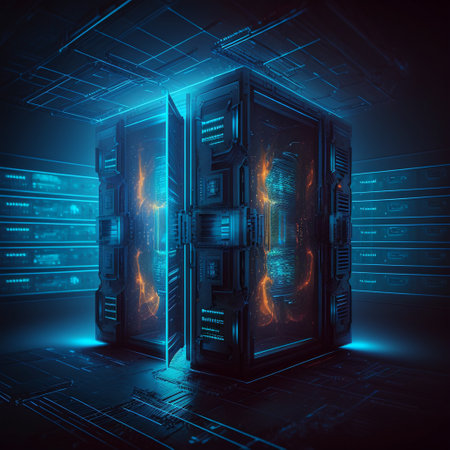 Data storage room technology conceptの素材