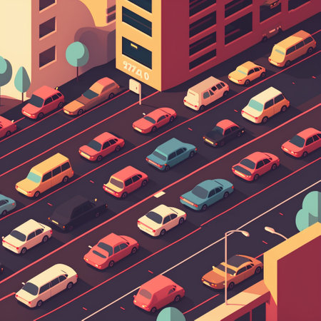 City air pollution from car exhaustの素材