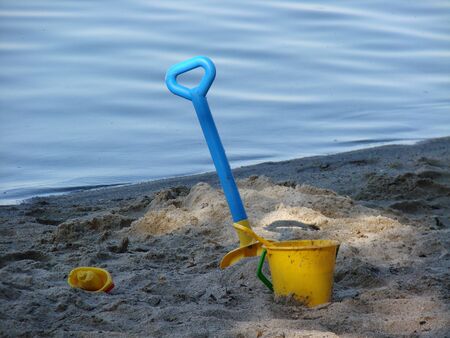 play at the lake in the shadow - toyの写真素材