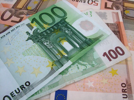 Euro banknotesの写真素材
