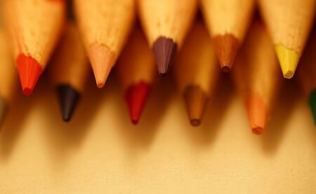 many colored pencilsの写真素材