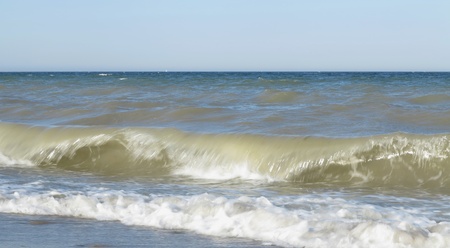 summer day on the see with beautiful waves の写真素材