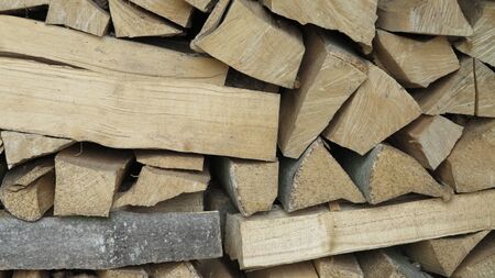 firewood stackedの写真素材