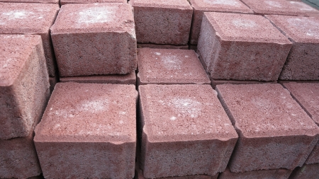 paving stones redの写真素材