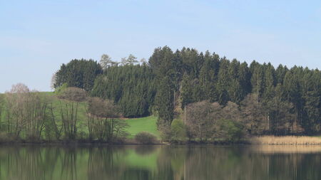 spring at the lakeの写真素材